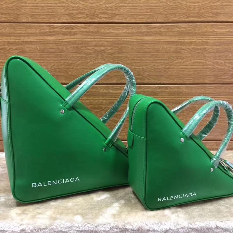 Balenciaga Bags 476974 Full leather medium plain green